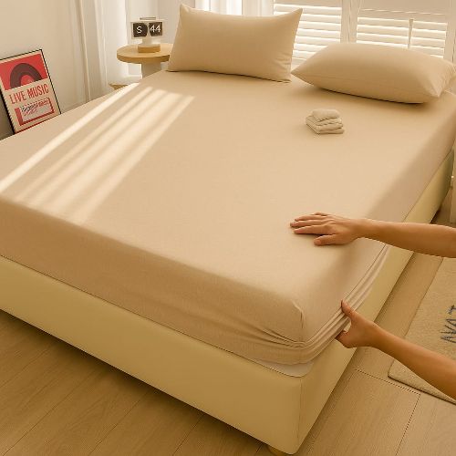 Jersey Stretch 100% Cotton Fitted Bed Sheet