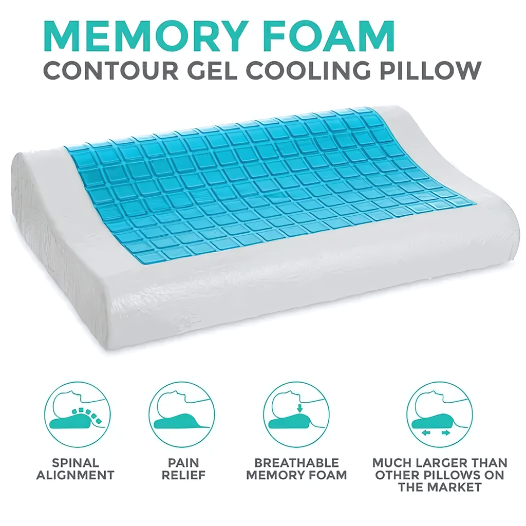 Contour Cooling Memory Foam Gel Pillow